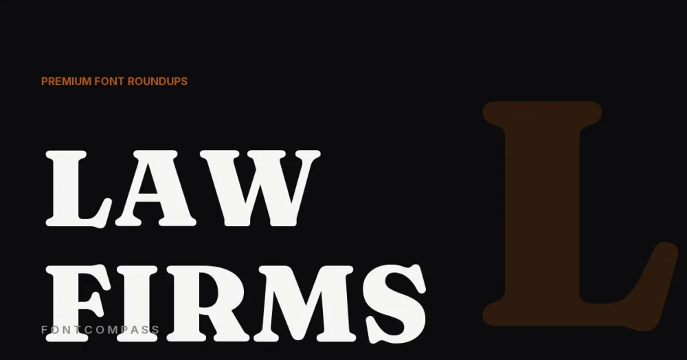 Best Premium Fonts for Law Firm & Professional Services Branding - FontCompass cover