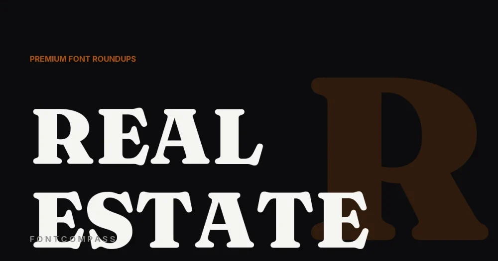 Best Premium Fonts for Real Estate Branding - FontCompass cover