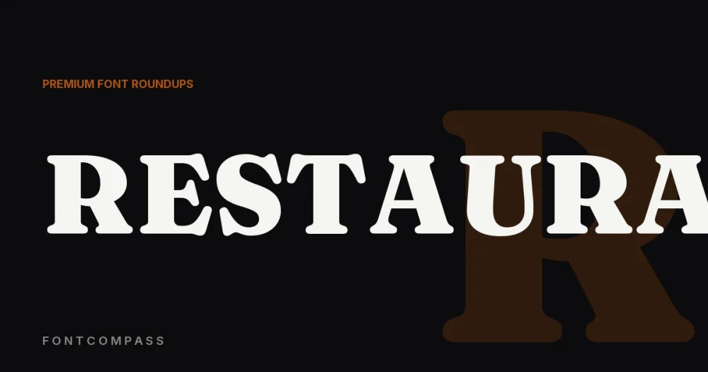 Best Premium Fonts for Restaurant & Menu Design - FontCompass cover